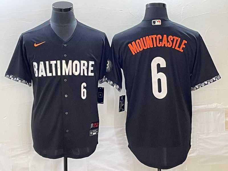 Men%27s Baltimore Orioles #6 Ryan Mountcastle Number Black 2023 City Connect Cool Base Stitched MLB Jerseys